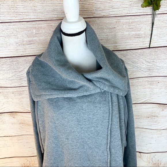 Zella Nola Wrap Gray Sweatshirt Size Xl 